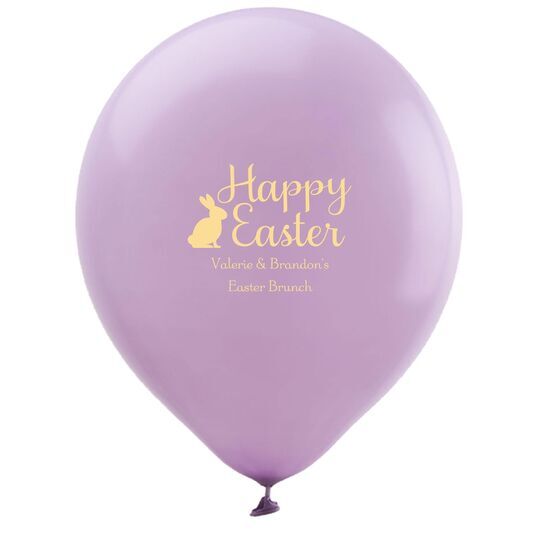 Script Happy Easter Bunny Latex Balloons